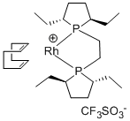 1,2-Bis((2R,5R)-2,5-diethylphospholano)ethane(cyclooctadiene)rhodium(I) trifluoromethanesulfonate