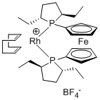 1,1â€™-Bis((2R,5R)-2,5-diethylphospholano)ferrocene (cyclooctadiene)rhodium(I) tetrafluoroborate